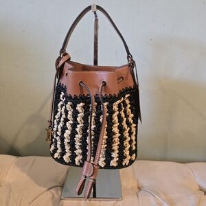 NWT Tod's Micro Raffia Bucket Bag